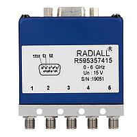 Radiall R595863425 ສະຫນັບສະຫນູນ Coaxial Switches DP3T Platinum SMA2.9 40GHz Latching Self-CO Ind. 24Vdc TTL D-sub connector