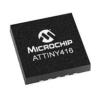 Microchip Technology ATTINY416-MF ເຄື່ອງຄວບຄຸມຈຸດສະເລີຍ 20MHz, 4KB, VQFN20, Ext 125C, Tray