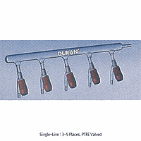 SciLab SL.Man2011 Vacu. Manifold.Single, 1-ທາງ PTFE Valve, 3xສະຖານທີ່