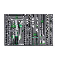 TOPTUL GEDC803 1/4" ແລະ 3/8" DR. Flank Socket Wrench Set (128 PCS)