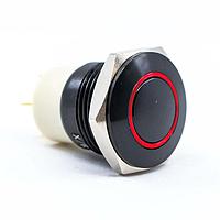 E-Switch PVA6LRE21111 Anti-Vandal 2A 36VDC ປິດ-ເປີດ ໄຟ LED ສີແດງ ສີດຳ SLDR