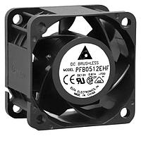 Delta Electronics, Inc. PFB0512EHF-F00 ພັງລົມ Tubeaxial Tubeaxial, 50x32mm, 12VDC, Ball, 3-Lead Wires, Lock Rotor Sensor, Tachometer