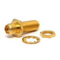 Radiall 5909-1103-000 ຕົວແປງ RF - ໃນຊຸດ SMA / SMA ຕົວຕໍ່ກັນຕົວຕົວຍົກຕົວຍົກຍິງ/ຍິງ ທອງ