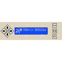 Matrix Orbital BLK202A-USB-WB ຊອງເພີ່ມ PC Bay, ຕົວອັກສອນ LCD 20x2 ຂໍ້ຄວາມຂາວ ຂໍ້ຄວາມສີຟ້າ ພື້ນຫຼັງ B/G ມີປຸ່ມ ມີຂາຍສີຄຳ