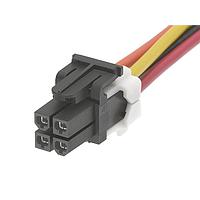 Molex 45135-0403 ການປະກອບສາຍສະເພາະ MiniFit TPA2 4CKT DR 300MM OTS CBLE ASSY
