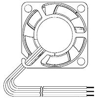 Sunon MF25100V1-1000U-G99 ພັງລົມ Axial Axial, 25x25x10mm, 5VDC, 3.5CFM, 0.25"H2O, Vapo, 3x Wire, Auto Restart, Tach