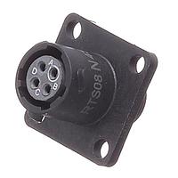 Amphenol SINE Systems RTS08N4S ຕົວເຊື່ອມຕໍ່ Square Flange RCPT 4 POS SZ 8 Socket