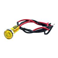 Mallory Sonalert FL1P-8NW-2-Y12V ໄຟສະແດງບົດບົນ LED YEL 8MM NUT 24VAC/DC