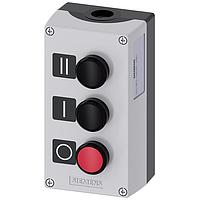 SIEMENS 3SU18030AD002AB1 ປຸ່ມກົດ ENC ເປັນພລາສຕິກ, 3-ປຸ່ມກົດ, ສີດໍາ, ສີດໍາ, ສີແດງ