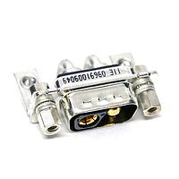 HARTING 09691009049 ຕູ້ຕໍ່ຕໍ່ສອງປະສົມ D-Sub Connectors DSUB ML ANG 2W2C 20A S4 BRKT CLIP R