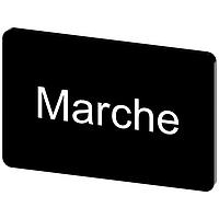 SIEMENS 3SU19000AD160GA0 ປ້າຍປ້າຍປະກັບ, Marche INSCR. LABEL, ສີດຳ 17.5 X 27MM, MARCHE