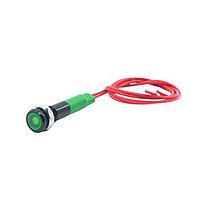 Mallory Sonalert FL1A-6FW-1-G12V ໄຟສະແດງບົດບົວ LED ສີຂຽວ 6MM ນັດ 12VAC/DC