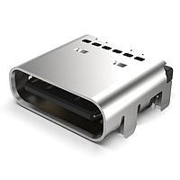 GCT (Global Connector Technology) USB4080-03-A ບົດຕິດບົດບົດບົດ USB C 3.2 Rec 24P DR SMT Horz PCB TopMnt