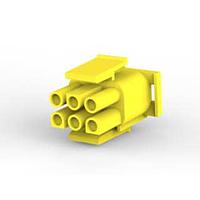 AMP Connectors - TE Connectivity 1-480704-4 ກອງປະກອບປລັກ PLUG HOUSE 6 POS ເຫຼືອງ UL94V-2
