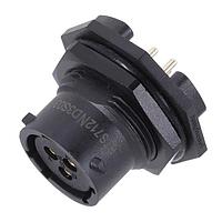 Amphenol SINE Systems RTS712ND3S03 ຕົວເຊື່ອມຕໍ່ Receptacle, Jam Nut SZ12