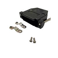 Adam Tech DA15-HD-PB-TS ຝາຫົວປົກກັນສ່ວນຫຼັງສອງສ່ວນ D-SUB 15 ທາງ, ສີດຳ THUMB S