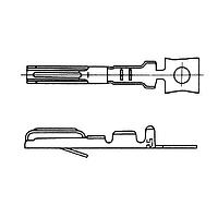 Hirose Electric QR/P1-PC2B-121(12) ຕິດຕໍ່ CRIMP TERM MALE 20-24AWG