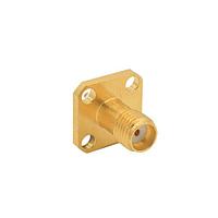 Bulgin RFSMAA4JCDLF ຕູ້ຕໍ່ສັນຍານ RF / ຕູ້ຕໍ່ສັນຍານ Coaxial SMA Straight Jack, RoundPost, 4 Hole Flange 2mm Pin