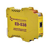Brainboxes ED-538 Ethernet ເປັນ Digital I/Os Ethernet ເປັນ 4 x Relay + 8 Digital Inputs