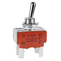 NKK Switches S331F ຕົວເລືອກຂະໜາດມາດຕະຖານຄວາມຈຳກັດສູງ, ການຮັບຜິດຊອບ 20A 125-250VAC 20VDC DPSTON-OFF QC CSA