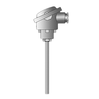 Jumo Etemp B Push-in RTD ອຸນ​ຫະ​ພູມ probe ກັບ​ຫົວ​ຂໍ້​ການ​ເຊື່ອມ​ຕໍ່ B (-50 ~ +200 °C, Sales no.:  90/00542850)