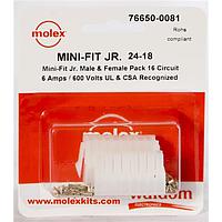 Molex 76650-0081 ຊຸດຕໍ່ຕ່າງ MiniFit Jr Conn Kit Plug and Rect 16Ckt