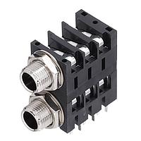 Amphenol Audio ACJS-MHDCM ຕ່າງຫຼັກໂທລະສັບ 1/4"CMPCT Pigybac HOR CHASSIS CONN