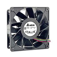 Delta Electronics, Inc. PFB1224LE-00P0 ພັນດັບ DC Axial, 120x120x38mm, 24VDC, 4x ສາຍນໍາ, Tach/PWM, ຊຸດອຸດສາຫະກຳ