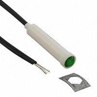 VCC 2112A5 ຕົວຊີ້ວັດຕົວຢ່າງຕອນຕິດຕູ້ແນວຜະລິດ Neon ສີຂຽວກະຈາຍແບບ 5/16" ຮູບຮ່າງຕິດຕູ້