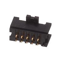 Amphenol Commercial Products G861B10212T9P21HR ປິນສະຕຣິບປຣອຕເກັດເຮດເດີ 2.0mm Pitch STR DIP,2x5Pin,15u" Gold,NY4T,Latch Type,Tail=3.0mm,POST,Color-Black