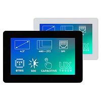 Riverdi SM-RVT43ULBNWC04 ຈໍ TFT LCD 4.3", EVE3, ບໍ່ມີເຟຣມ, CTP, WTH CG, 0.5mm DST