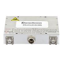 Fairview STA-014-22-20-SMA Bi-Directional Amplifier, High Power 5/20 Watts Linear/CW, 1.35 GHz to 1.39 GHz, 1 us switching, 22 dB Gain, SMA