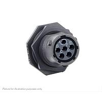 Eaton Souriau-Sunbank UTSX710D98S32 ຮັບກະແຈ Jam nut receptacle & hold down clips, ບໍ່ມີ backshell, ມີ 6 ຕິດຕໍ່ PCB ຍິງ, IP68/69K ໃນສະພາບບໍ່ໄດ້ຕ້ອງການ