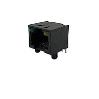 Adam Tech MTJ-88ARX1-LH ປຸ່ມ RJ45 MODULAR JACK, DIP, SIDE ENT