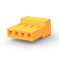 AMP Connectors - TE Connectivity 3-640431-4 ການປະຊຸມ Receptacle ປິດ W/O TABS 4P ສີເຫຼືອງ 18 AWG