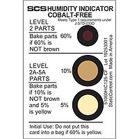 SCS 51060HIC125-CF ບັດບອກສະຫນາມຄວາມຊື່ນ HUMIDITY INDICATOR CARD, COBALT-FREE, 5-10-60%, 125/CAN