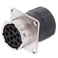 Amphenol SINE Systems RT001412SNHEC03R ຕົວເຊື່ອມຕໍ່ປະກອບ, ຂອງຮູບສີ່ແຂນ, 12 ຕຳແໜ່ງ, ຜູ້ຍິງ, ຂະໜາດເປົາ 14, ຢາງຊິລິໂຄນ, ແລະຝາປິດທ້າຍມີການປິດສາຍແບບລົງຂະໜາດ, ຂະໜາດ 14-24 AWG