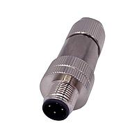 NorComp 858FD04-103RCS1 ຕິດຕັ້ງໃນພື້ນທີ່ IP67 ຜູ້ຊາຍ M12 ຕິດຕັ້ງໃນພື້ນທີ່ ຮູບວົງມົນ 4 ຕຳແໜ່ງ