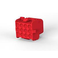 AMP Connectors - TE Connectivity 1-480709-2 ຕົວເຊື່ອມຖັງແລະປະຕູກະທົບ CAP HOUSE 12 POS RED UL94V-2