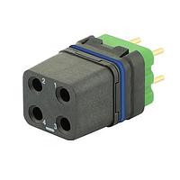 Eaton Souriau-Sunbank 8MQ2M0412UAE046 Modular Connectors - Push Pull MQuick module, sealed, with female straight PCB contacts, tin lead plated