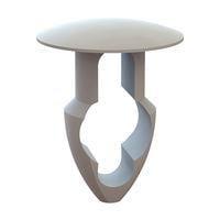 Essentra Components 27KY2500219 ກະແຈລູກສອງຮູບຮອບ Keyhole Rivet, ຮູບຮອບ .250, ຄວາມຫນາແຜ່ນ .219