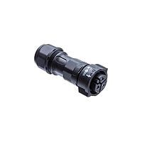 Amphenol LTW CC-03BFFB-QL8SPP Connectors X-Lok, Middle Size, Plastic, 20A, 03 pins, Female Connector, Female Contact, Straight, Push Lock, Screw-in, Field Installable, F6.0 - F8.0mm, IP68