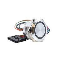 E-Switch CS7M2FR ສະຫນັບສະຫນູນຕໍ່ຕ້ານການທຳລາຍ ANTI-VANDAL, 1A 24VDC, SPST Off-(On), ຕິດຕັ້ງບົດ, ສາຍສົ່ງສະເຫຼີມສົດ 150mm ມີຕົວເຊື່ອມຕໍ່