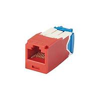Panduit CJ6X88TGRD-C ຕູ້ເຊື່ອມຕໍ່ Modular / ຕູ້ເຊື່ອມຕໍ່ Ethernet Mini-Com Mod Cat 6A UTP 8 pos 8 wi