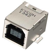 Kycon KUSBX-SMT-BS1N-B30 ຕູ້ຕໍ່ USB ປະເພດ B B TYPE SMT RECPT ສີດຳ 30u ທອງ