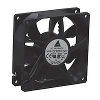 Delta Electronics, Inc. QFR0812SH-CX13 ພັນລະຫັດທູບແອັກຊຽວ, 80x25mm, 12VDC, 54.57CFM, 3.96W, Ball, 4Leads, ຕິດຕາມລອດໂຣເຕີ, Tach/PWM