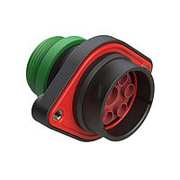 Amphenol SINE Systems AHDP02-24-07PN-STA ຕົວເຊື່ອມຕໍ່ 7 ຕຳແໜ່ງ ຕິດຕັ້ງບົດປະກອບພານເລດ, ພິນ, ຂະໜາດເຊວ 24, ການປິດຜ່ານແບບປົກກະຕິ (ສີຂຽວ), ຕົວແປງການດັບສາຍເລັກ