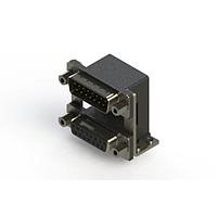 EDAC 663-015-264-059 ຕູ້ສະຫນອງ Dual Port D-Sub ມຸມຂວາ ຕູ້ສະຫນອງ Dual Port D-Sub