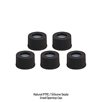 SciLab SL.Vi1232 ໝວກເປີດ (Black-color, w/ Natural PTFE / Sil. Septa; 15-425)