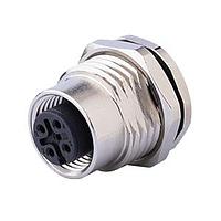 Same Sky (formerly CUI Devices) CDM1212-04A-FT-F16-67 ການຕິດຕັ້ງແຜງສາຍຍິ່ງ M12 ຍິງສຸດ, ປະເພດບົດບາດ, ດ້ານໜ້າຕິດຕັ້ງໄວ M16*1.5?ACode 4PIN, ນຸ່ມທີ່ສະເຫຼີມທອງ